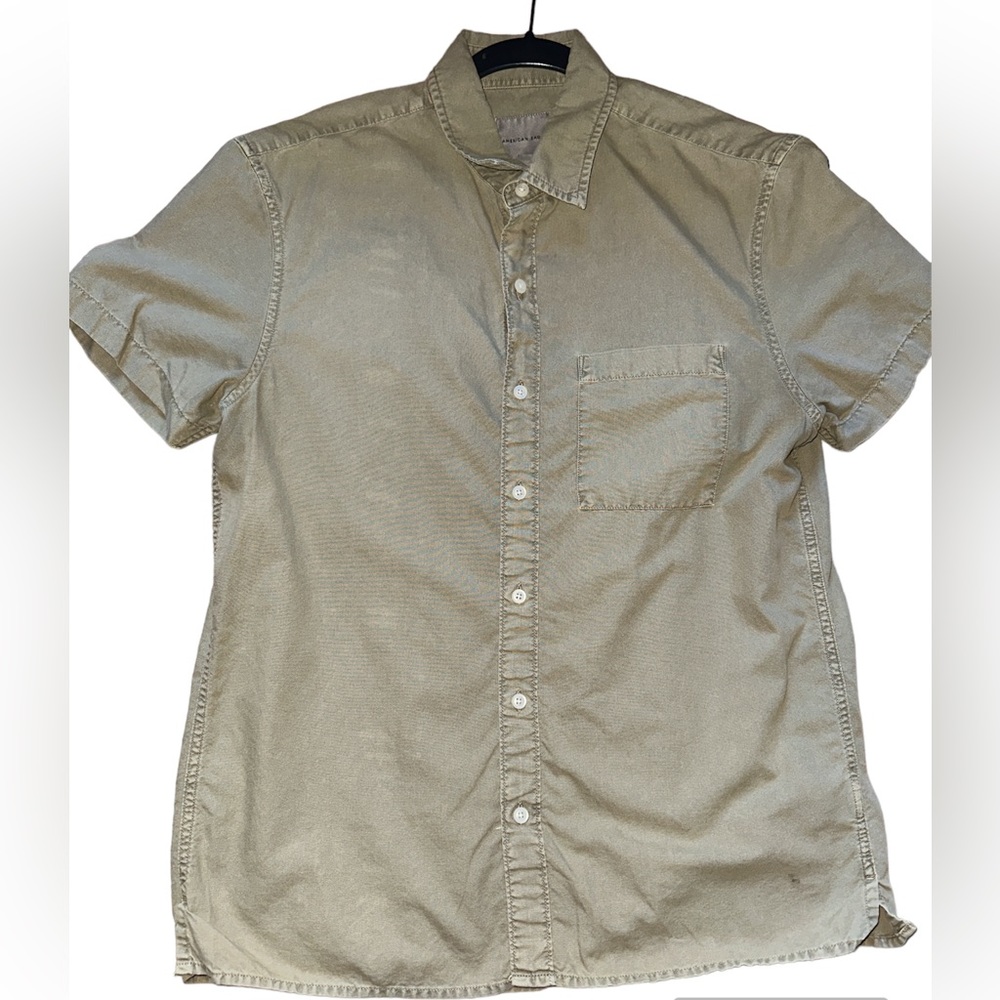 American Eagle green short sleeve button up